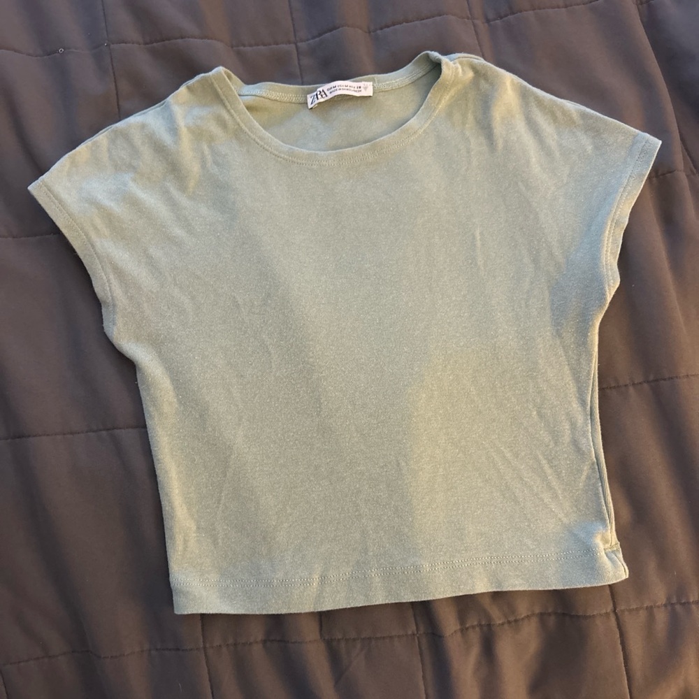 Zara Green Crop Top